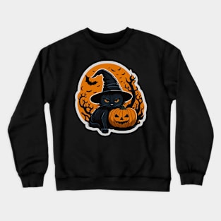 Halloween Cat Crewneck Sweatshirt